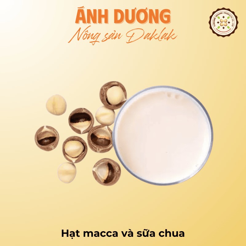 Hạt macca và sữa chua