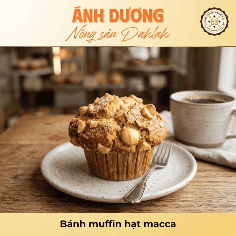 Bánh muffin hạt macca